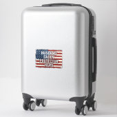 Patriottische man papa beschermer held vlag shirt sticker (Koffer)