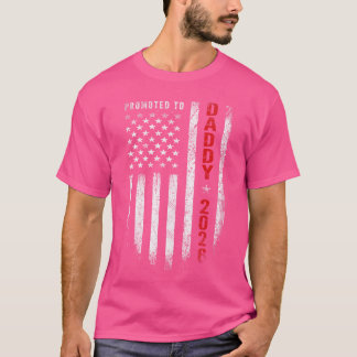 Patriottische mannen gepromoveerd tot papa vanaf 2 t-shirt