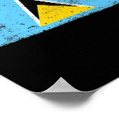 Patriottische Mannen Vrouwen Sint Lucia Vlag verhi Poster (Hoek)