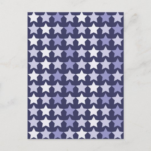 Patriottische marine blauwe sterren briefkaart (Voorkant)
