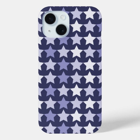 Patriottische marine blauwe sterren Case-Mate iPhone case (Achterkant)