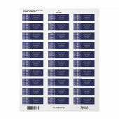 Patriottische marine blauwe sterren etiket (Full Sheet)