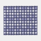 Patriottische marine blauwe sterren fleece deken (Voorkant (Horizontaal))