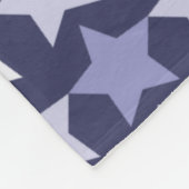 Patriottische marine blauwe sterren fleece deken (Hoek)