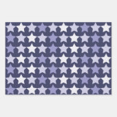 Patriottische marine blauwe sterren inpakpapier vel (Voorkant 3)