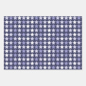 Patriottische marine blauwe sterren inpakpapier vel (Voorkant)