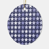 Patriottische marine blauwe sterren keramisch ornament (Links)