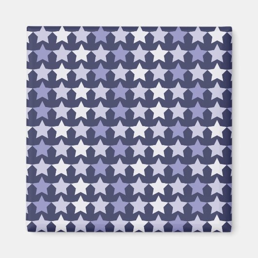 Patriottische marine blauwe sterren magneet (Voorkant)