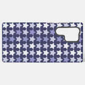 Patriottische marine blauwe sterren samsung galaxy hoesje (Achterkant horizontaal)