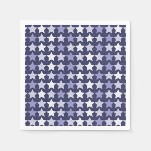 Patriottische marine blauwe sterren servet
