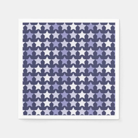 Patriottische marine blauwe sterren servet (Voorkant)