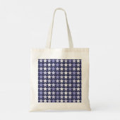 Patriottische marine blauwe sterren tote bag (Achterkant)