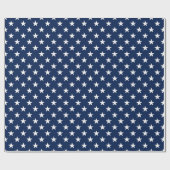 Patriottische marineblauw Vlag Stars Pattern Cadeaupapier (Vlak)