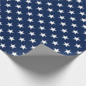 Patriottische marineblauw Vlag Stars Pattern Cadeaupapier (Hoek)