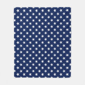 Patriottische marineblauw Vlag Stars Pattern Fleece Deken (Voorkant)