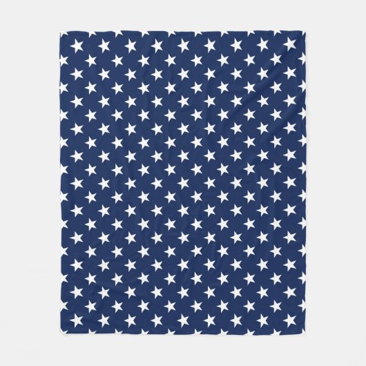 Patriottische marineblauw Vlag Stars Pattern Fleece Deken (Voorkant)