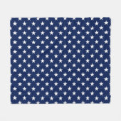 Patriottische marineblauw Vlag Stars Pattern Fleece Deken (Voorkant (Horizontaal))