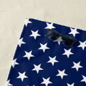 Patriottische marineblauw Vlag Stars Pattern Strandlaken (In situ)