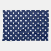 Patriottische marineblauw Vlag Stars Pattern Theedoek (Horizontaal)