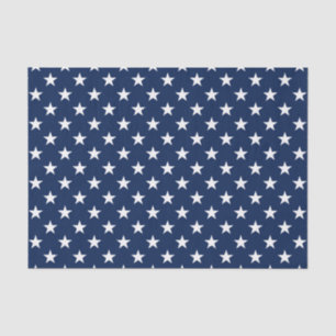 Patriottische marineblauw Vlag Stars Pattern Tissuepapier