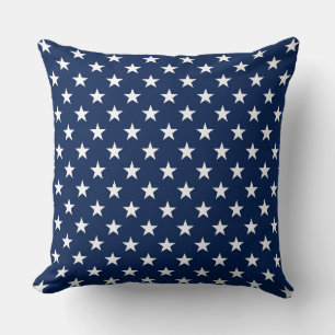 Patriottische marineblauwe USA-vlag sterrenpatroon Kussen