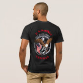 Patriottische marines Vet Militaire Tribute T-Shir T-shirt (Achterkant volledig)