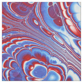 Patriottische Marmeren Stroom Abstract Stof (Swatch)