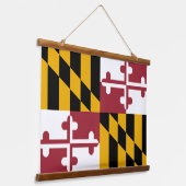 Patriottische maryland Tapestry, Maryland Flag Hangend Wandkleed (Gebogen)