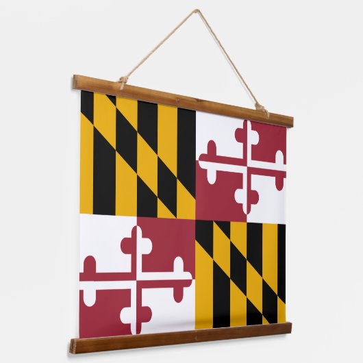 Patriottische maryland Tapestry, Maryland Flag Hangend Wandkleed (Gebogen)