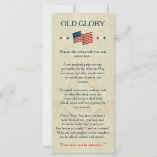 Patriottische Masonic Old Glory Flag Cards   Freem