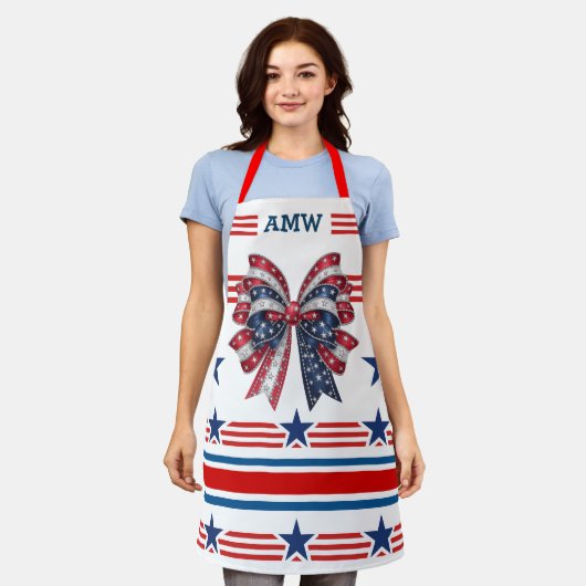 patriottische matching schort (Gedragen)