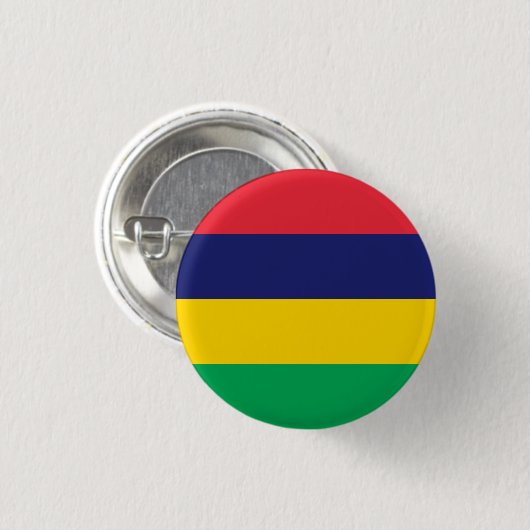 Patriottische Mauritiaanse vlag Ronde Button 3,2 Cm (Voorkant /achterkant)
