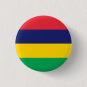 Patriottische Mauritiaanse vlag Ronde Button 3,2 Cm (Voorkant)