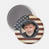  Patriottische Memorial American Flag Foto Magneet (Voorkant / Achterkant)