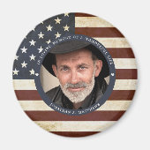  Patriottische Memorial American Flag Foto Magneet (Voorkant)