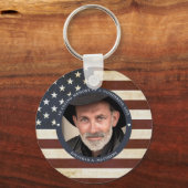  Patriottische Memorial American Flag Foto Sleutelhanger (Voorkant)