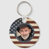  Patriottische Memorial American Flag Foto Sleutelhanger (Achterkant)