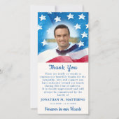 Patriottische Memorial American Flag Mileral Funer Bedankkaart (Voorkant)