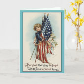 Patriottische Memorial Day Kaart (Gele Bloem)