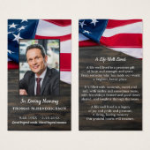 Patriottische Memorial Foto Funeral Prayer Kaart (Voorkant /achterkant)