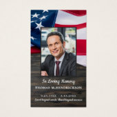 Patriottische Memorial Foto Funeral Prayer Kaart (Voorkant)