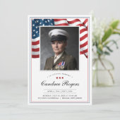 Patriottische Memorial Kaart Dank u kaart (Staand voorkant)