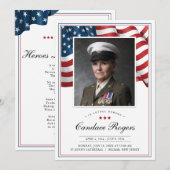 Patriottische Memorial Kaart Dank u kaart (Voorkant / Achterkant)
