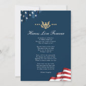 Patriottische Memorial Kaart Gebed Kaart (Achterkant)