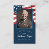 Patriottische Memorial Kaart Gebed Kaart Visitekaartje (Voorkant)