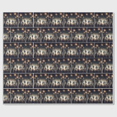 Patriottische menigte met Amerikaanse vlaggen Cadeaupapier (Vlak)