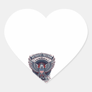 Patriottische Metal Vleugels Patriot Muziek Rock M Hart Sticker