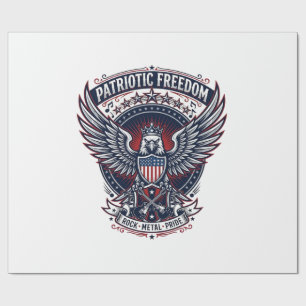 Patriottische Metal Wings Patriot Muziek Rock Meta Cadeaupapier