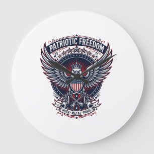 Patriottische Metal Wings Patriot Muziek Rock Meta Grote Klok
