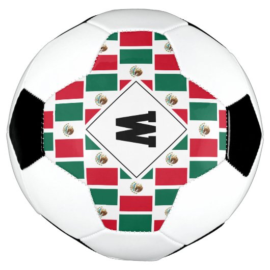 Patriottische MEXICO FLAG Monogram Voetbal (Gedraaid)